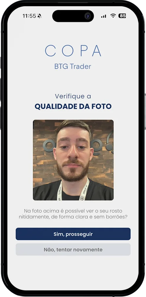 Biometria BTG Copa Trader