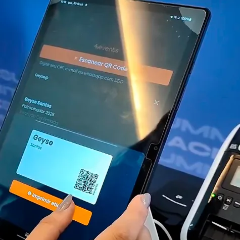 Credenciamento por tablet autoatendimento